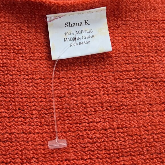 NWOT Large Rusty Orange Fringe Scarf Soft - Picture 2 of 7